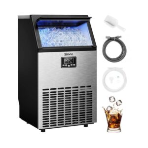 Nugget Countertop Ice Maker - Silonn Chewable Pellet Ice Machine with  Self-Cleaning Function, 33lbs/24H, Sonic Ice Makers