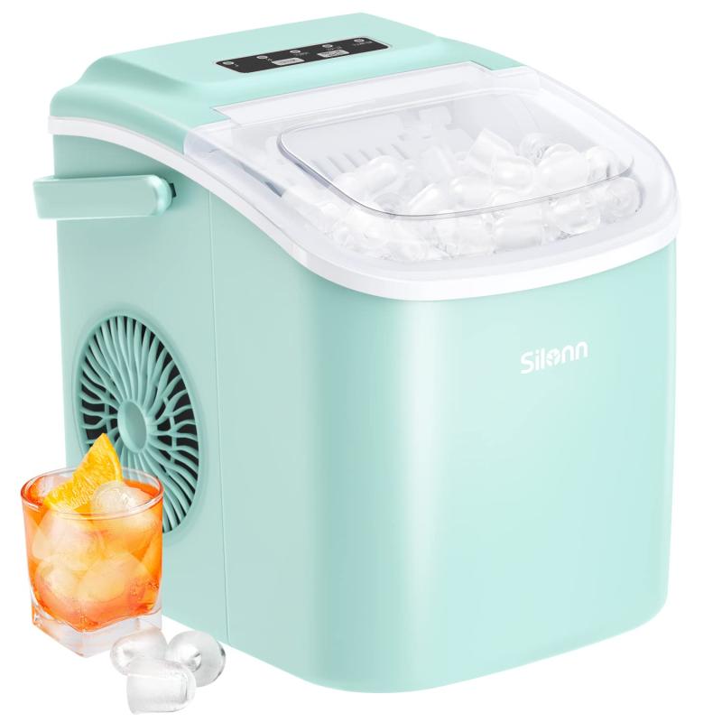 Dropship Silonn Countertop Ice Cube Ice Makers, 45lbs Per Day