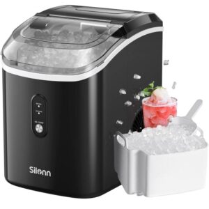 Silonn Ice Makers Countertop - 24Pcs Ice Cubes in 13 Min, 45lbs
